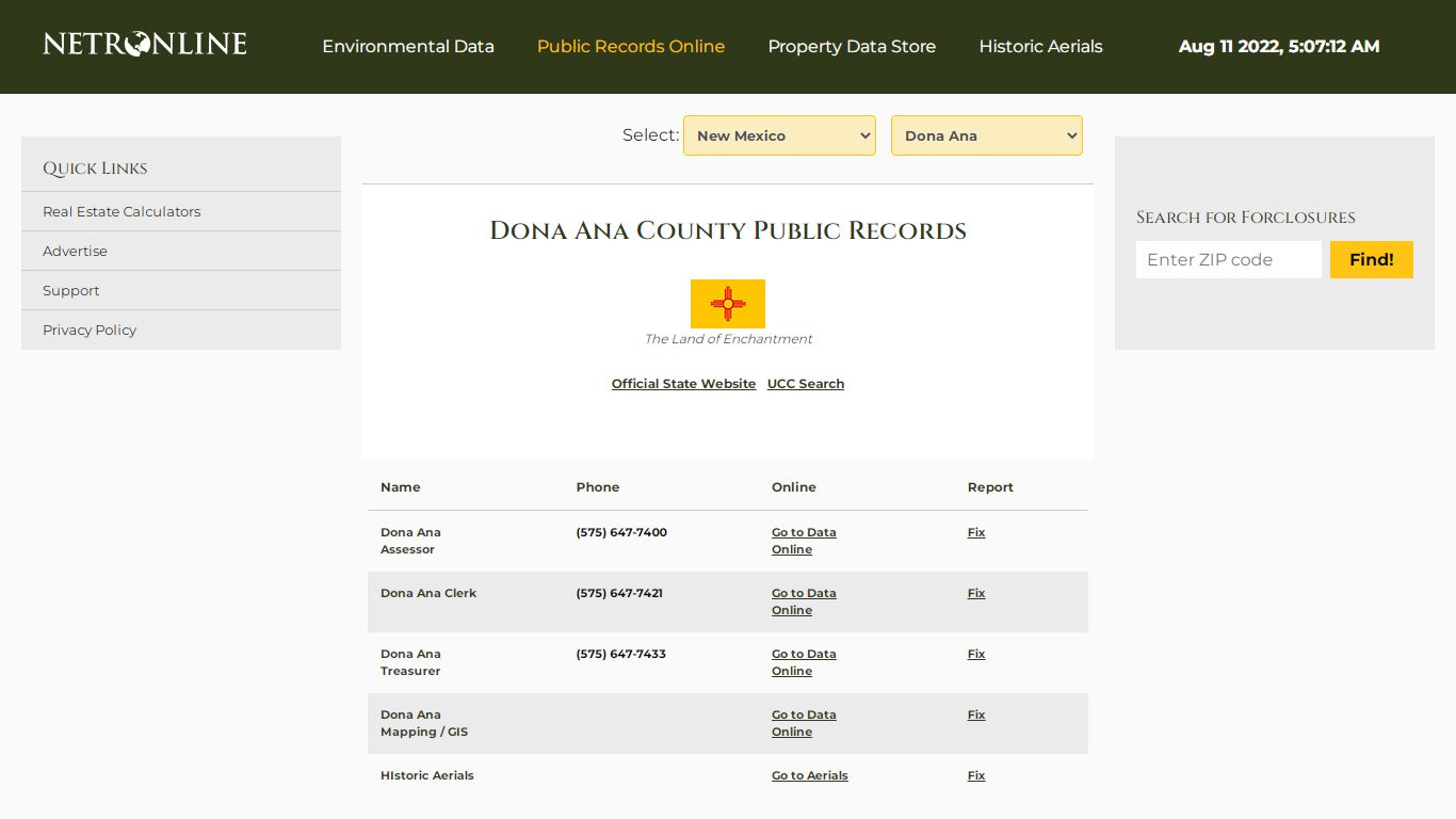 Dona Ana County Public Records - NETROnline.com